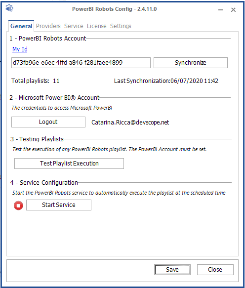 PowerBI Robots output result and destination folder options